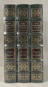 3 Volume Winston Churchill War Speeches 1939-45 Easton Press Books