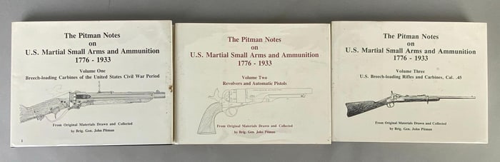 3 Volume The Pitman Notes on US Martial Small Arms and Ammunition 1776 - 1993 Books