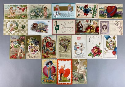 Postcards - 20 Embossed Valentines