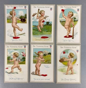Postcard - 6 The National Game Cherub Baseball