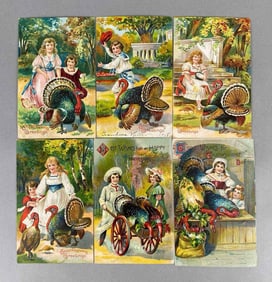 Postcard - 6 Embossed Thanksgiving