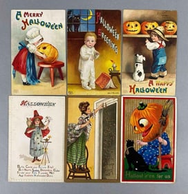 Postcard - 6 Embossed Halloween