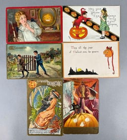 Postcard - 6 Embossed Halloween