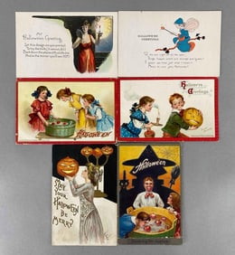 Postcard - 6 Embossed Halloween