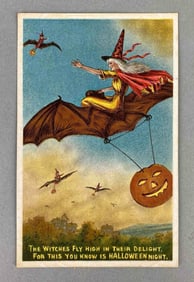 Postcard - Embossed Halloween
