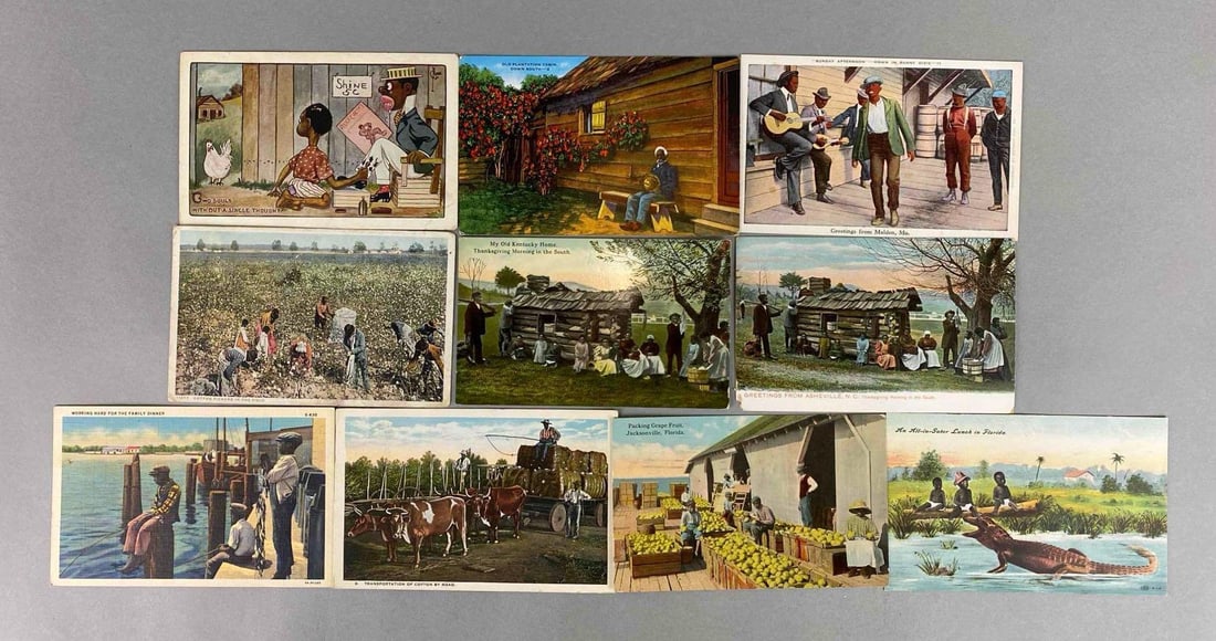 Postcard - 20 Black Americana: Includes dancing, cow, fiddle and more.