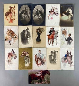 Postcard - 16 Rider and Horses