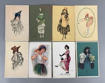 Postcard - 8 Art Deco & Nouveau