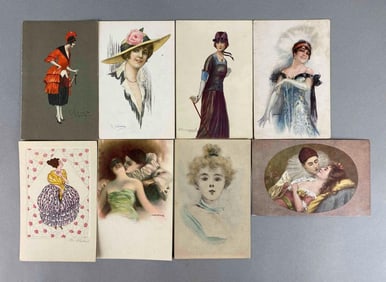 Postcard - 8 Art Deco & Nouveau