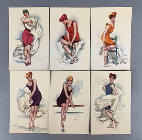 Postcard - 6 Bathing Beauties
