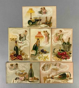 Postcard - 6 Lovers Over Champagne