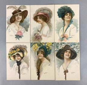 Postcard - 6 Beautiful Women in Style