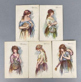 Postcard - 5 Gypsy Women