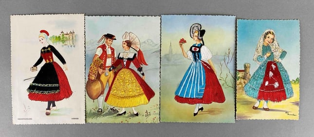 Postcard - 50+ Embroidered