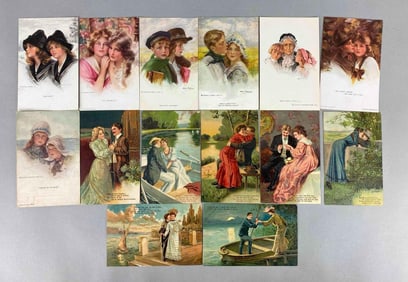 Postcard - 14 Pairs of People