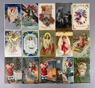 Postcard - 37 Embossed Christmas