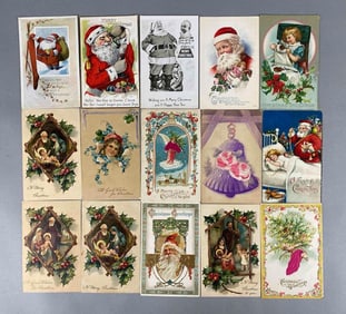 Postcard - 45 Embossed Santa Claus