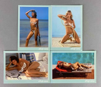 Postcards - 4 Risque Women Wet and See