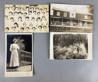 Postcards - 4 WW1 Real Photo Redcross