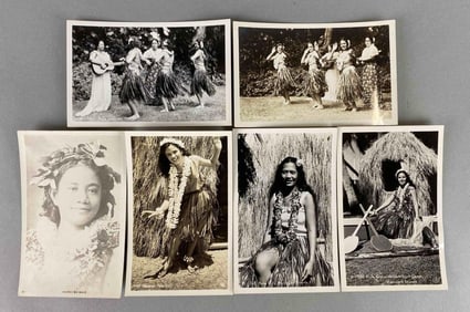 Postcards - 5 Real Photo Hula Women