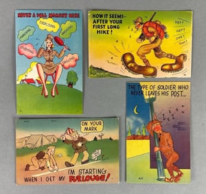 Postcards - 24 Military Comic