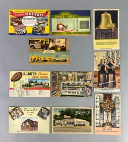 Postcards - 10 Linen Advertising and More