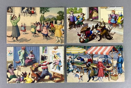 Postcards - 30 Alfred Mainzer Dressed Animals