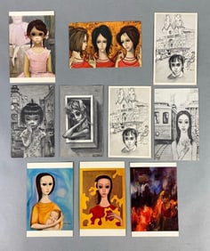 Postcards - 10 Keane Studio Painting Cards