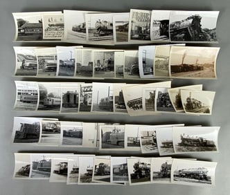 Group of 40+ Informational Train/Railroad Photographs