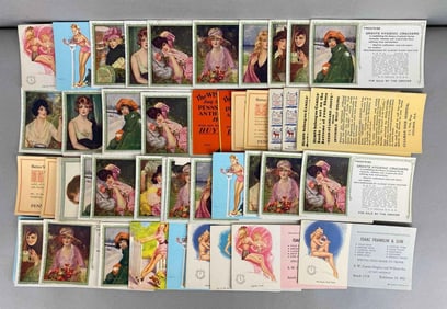 Group of 65 Pinup Advertising Ink Blotters