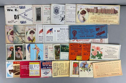 Group of 40 Advertising Ink Blotters