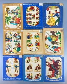 Group of 9 Meyercord Mexican and Southern Decals