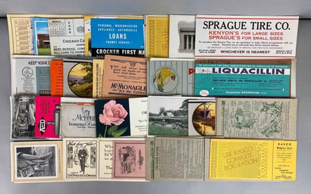 Group of 50 Advertising Ink Blotters