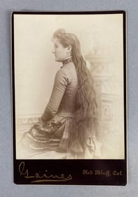 Woman with Long Hair Cabinet Card