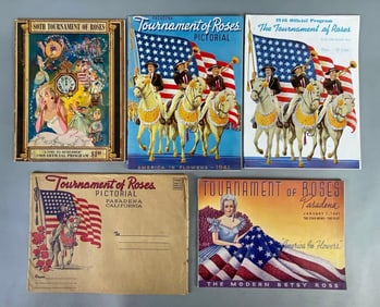 Group of Pasadena Tournament of Roses Programs