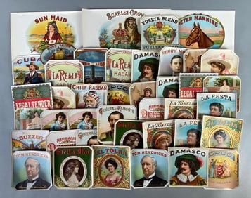Group of 40+ Cigar Labels