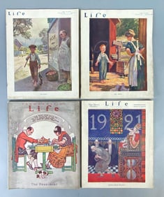 Group of (4) 1920 Life Magazines