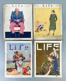 Group of (4) 1921 Life Magazines