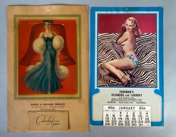 Group of 2 Advertising Pin-Up Girl Calendars