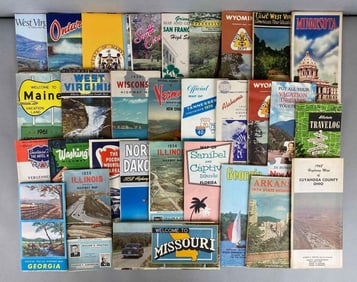 Group of 30 Vintage North American Road Maps