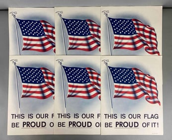 Group of (6) 1970 US This Is Our Flag Prints
