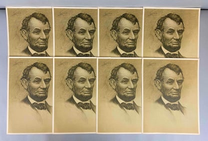 Group of (8) 1924 RH Sommer Abraham Lincoln Prints