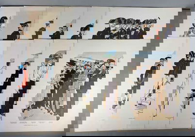 Group of 24 H. Charles McBarron Naval Reprinted Art