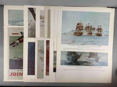 Group of 12 Historical Military Prints