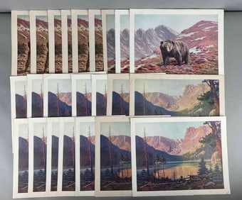 Group of (23) Robert Lindneux Prints