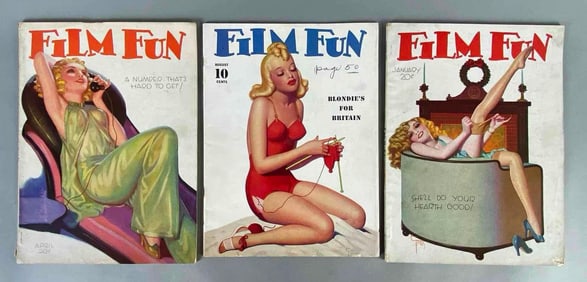 Group of (3) Vintage Film Fun Magazines