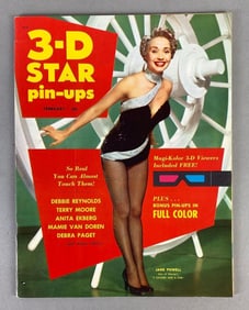 Rare 1953 3-D Movie Star Pin-Ups Magazine