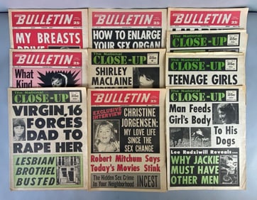 Group of 1960s Exploitative Newspapers