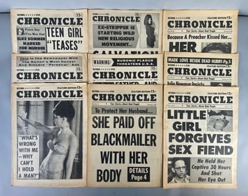 Group of 1960s National Star Chronicle Exploitative Newspapers