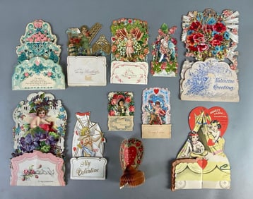 Group of Early Pop-Up Valentines